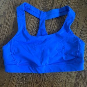 LULULEMON SPORTS BRA BLUE SIZE 4